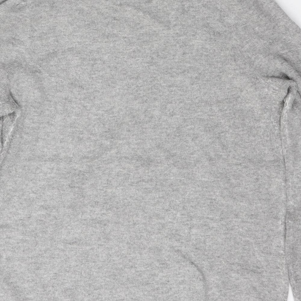 H&M Womens Grey Round Neck  Polyamide Pullover Jumper Size L