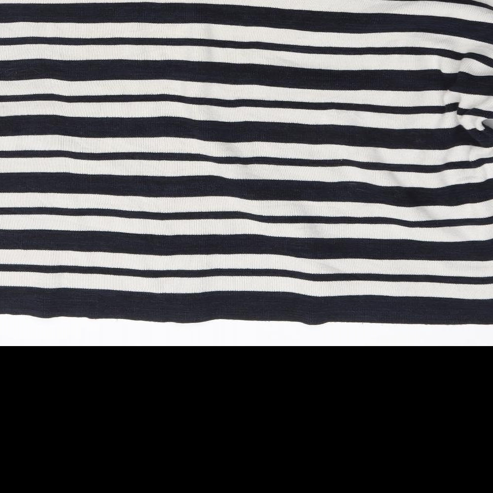 Atmosphere Womens Multicoloured Square Neck Striped Cotton Pullover Jumper Size 14