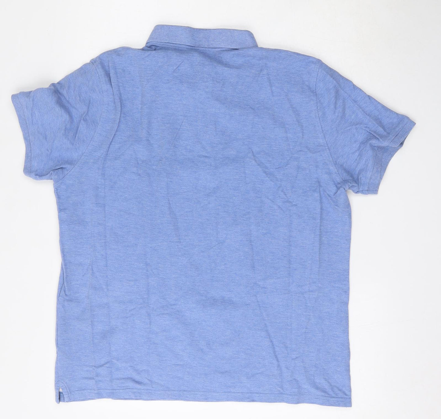 Marks and Spencer Mens Blue  Cotton  Button-Up Size XL Collared