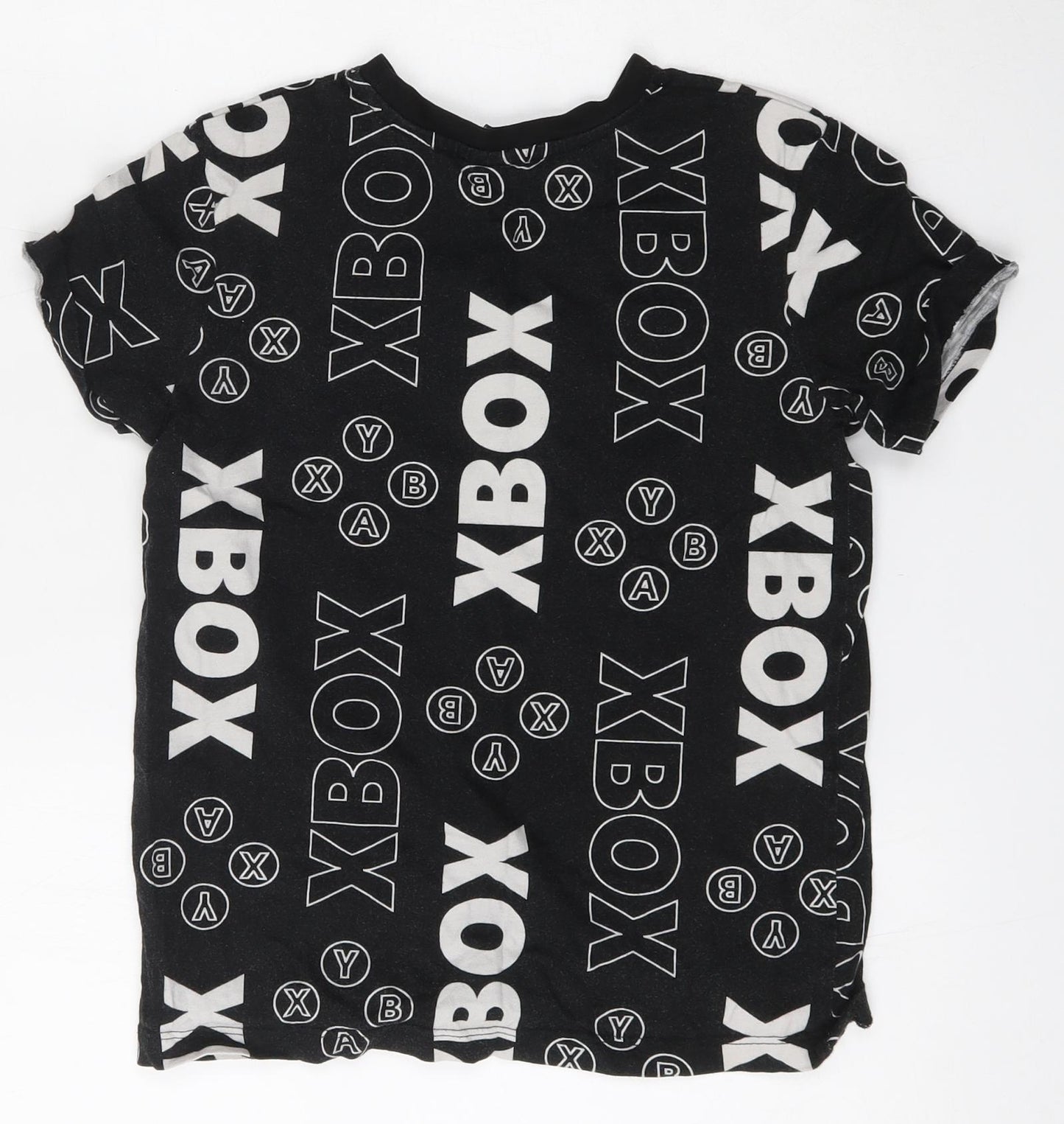 Xbox Boys Black  Cotton Basic T-Shirt Size 9 Years Round Neck