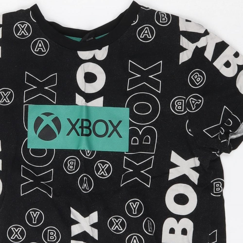 Xbox Boys Black  Cotton Basic T-Shirt Size 9 Years Round Neck
