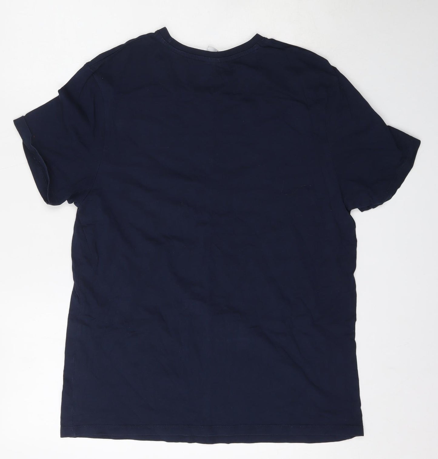 Gildan Mens Blue  Cotton  T-Shirt Size L Round Neck  - Death Valley