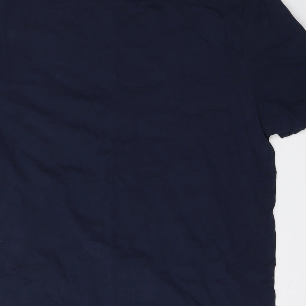 Gildan Mens Blue  Cotton  T-Shirt Size L Round Neck  - Death Valley
