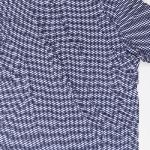Ted Baker Mens Blue Spotted Cotton  Polo Size XL Collared