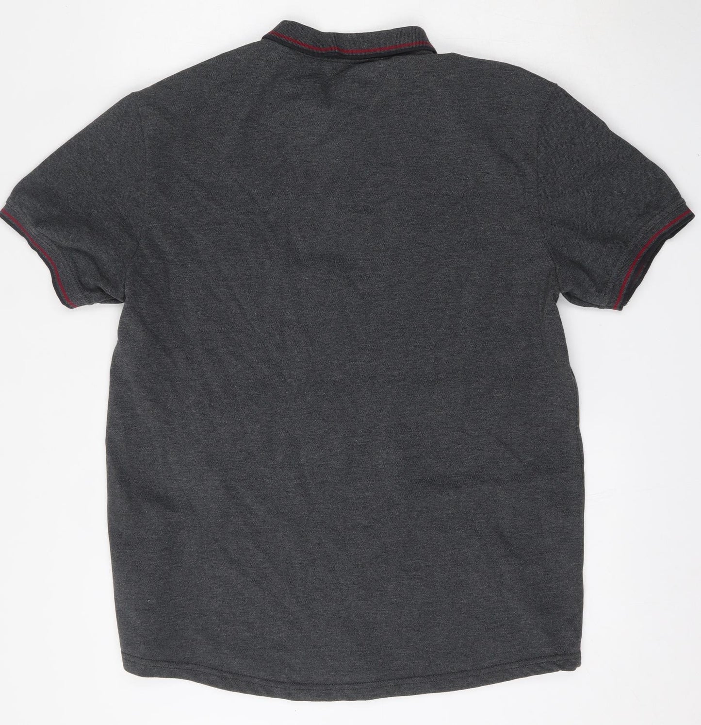 Firetrap Mens Grey  Cotton  Polo Size XL Collared Button