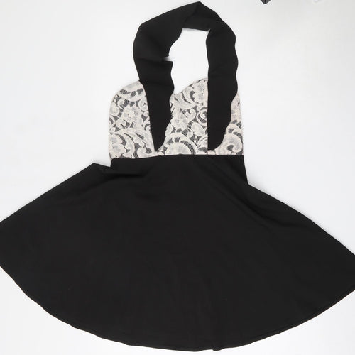 izabel Womens Black  Viscose Skater Dress  Size S  Off the Shoulder