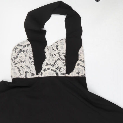 izabel Womens Black  Viscose Skater Dress  Size S  Off the Shoulder