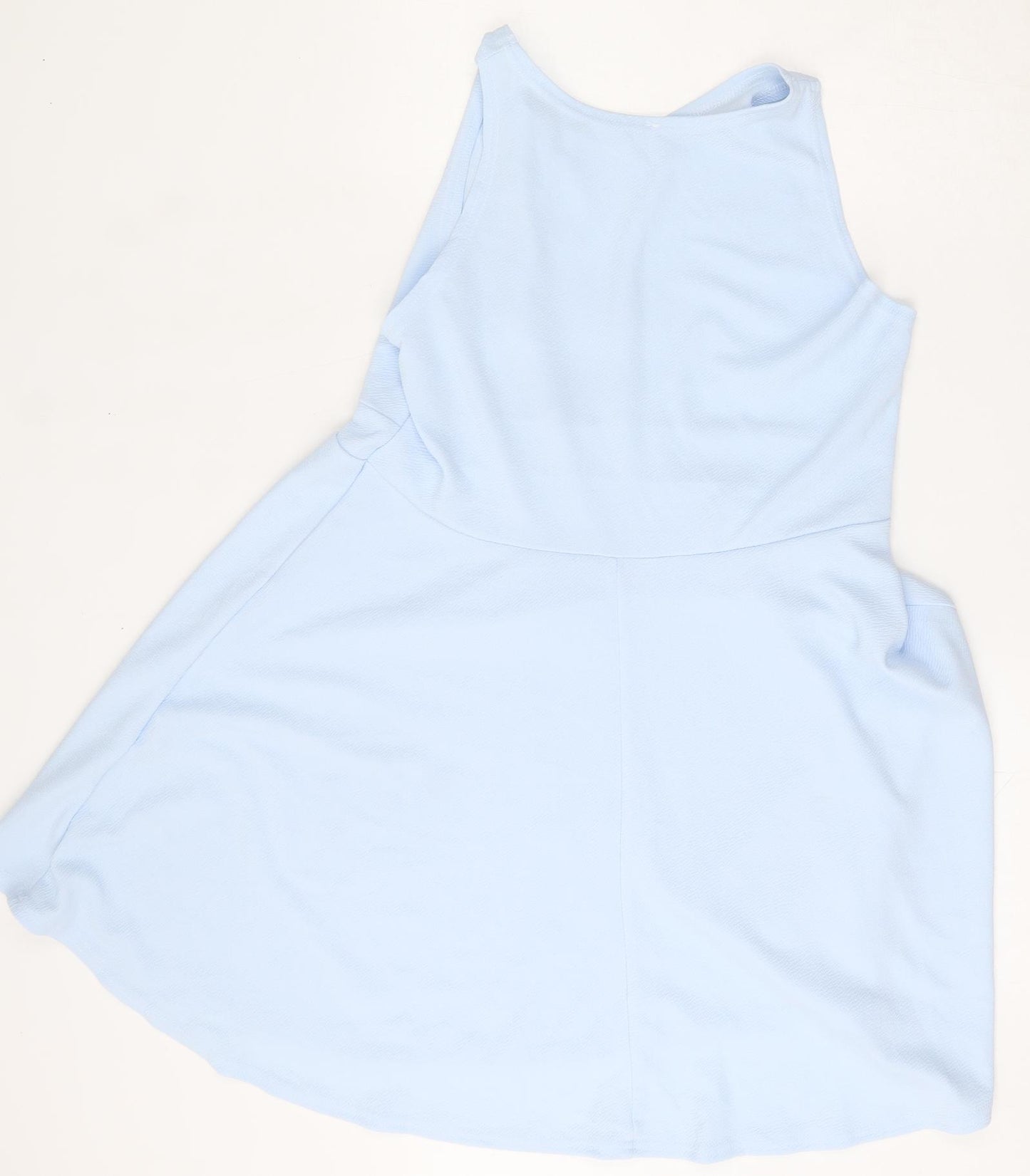 Preworn Womens Blue  Polyester Fit & Flare  Size 18  Round Neck