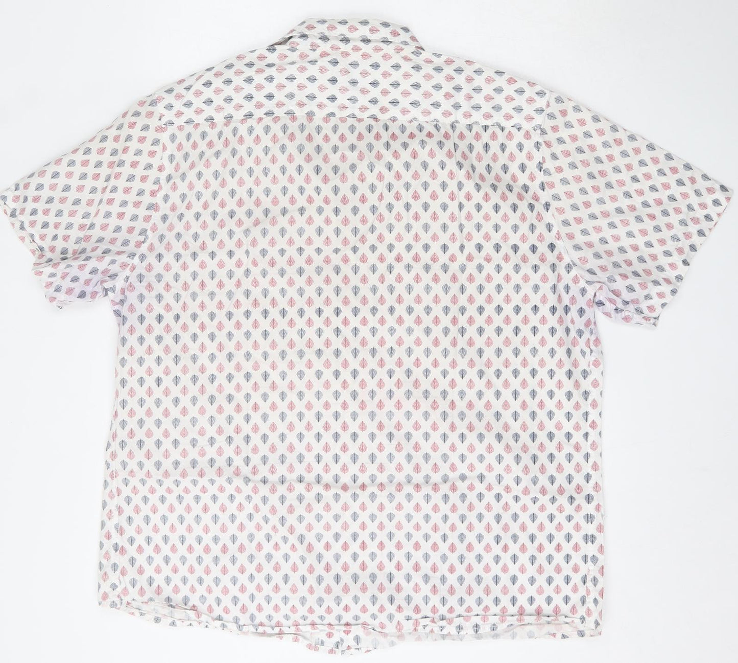 George Mens Multicoloured Geometric Cotton  Button-Up Size XL Collared Button
