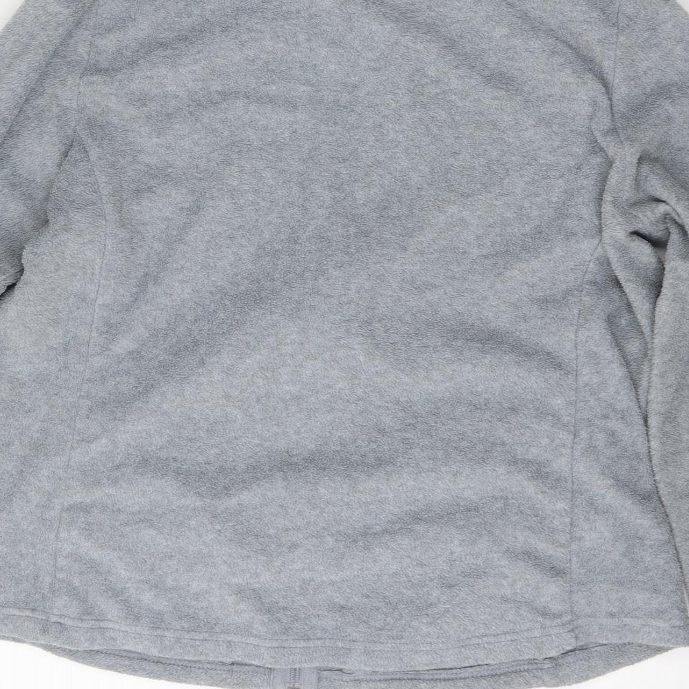 Dunnes Womens Grey Mock Neck  Polyester Full Zip Jumper Size L