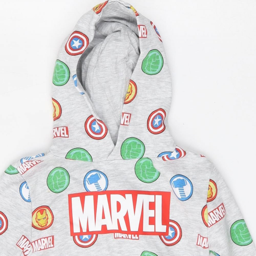 Marvel Boys Multicoloured  Cotton Pullover Hoodie Size 3 Years