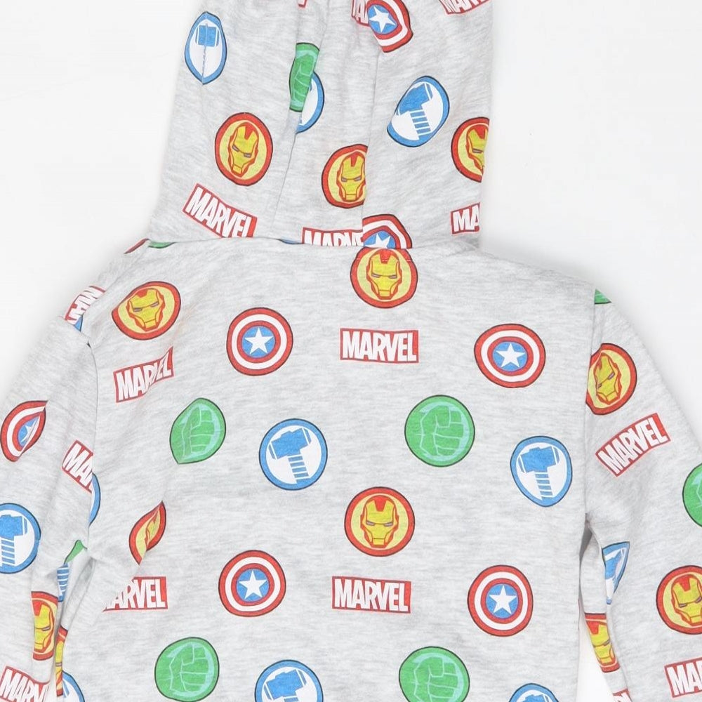 Marvel Boys Multicoloured  Cotton Pullover Hoodie Size 3 Years