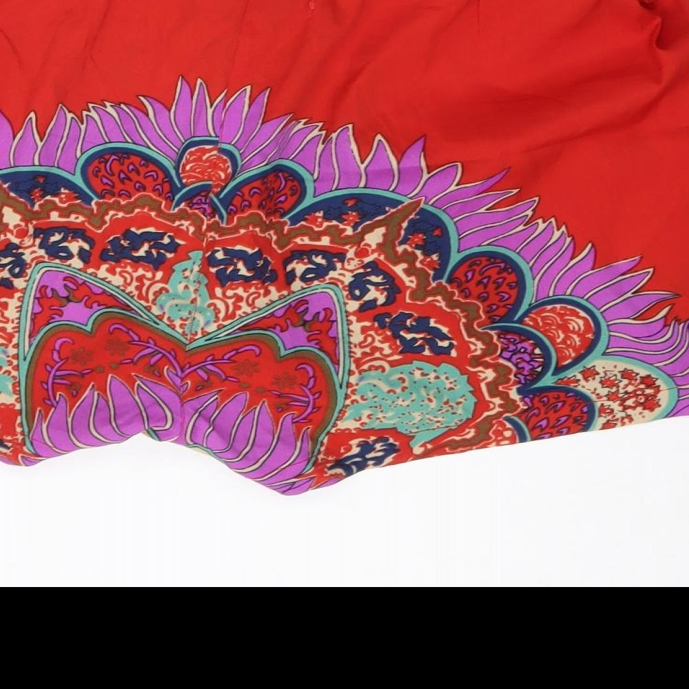 Boohoo Womens Multicoloured  Polyester Paperbag Shorts Size 12 L4 in Regular