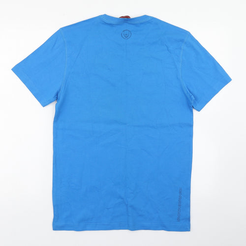 Duck and Cover Mens Blue  Cotton  T-Shirt Size M Round Neck