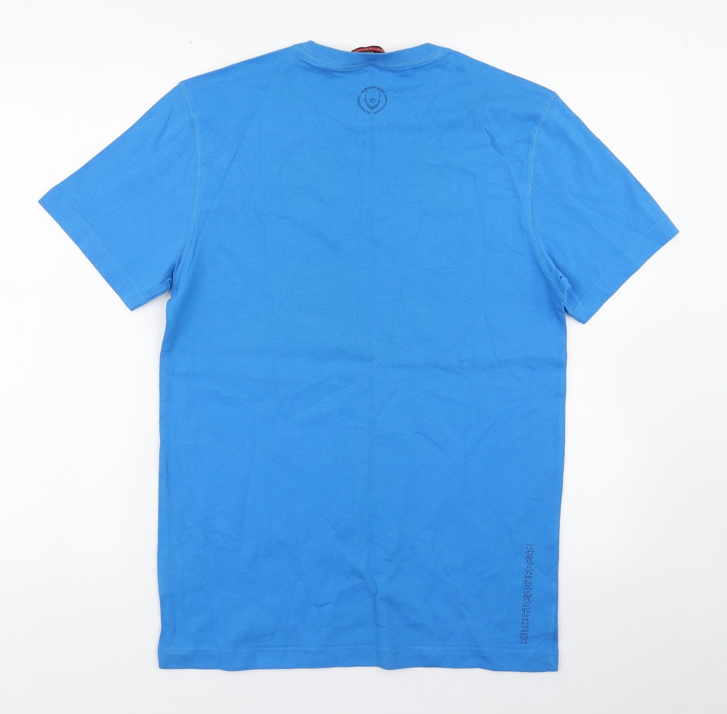 Duck and Cover Mens Blue  Cotton  T-Shirt Size M Round Neck