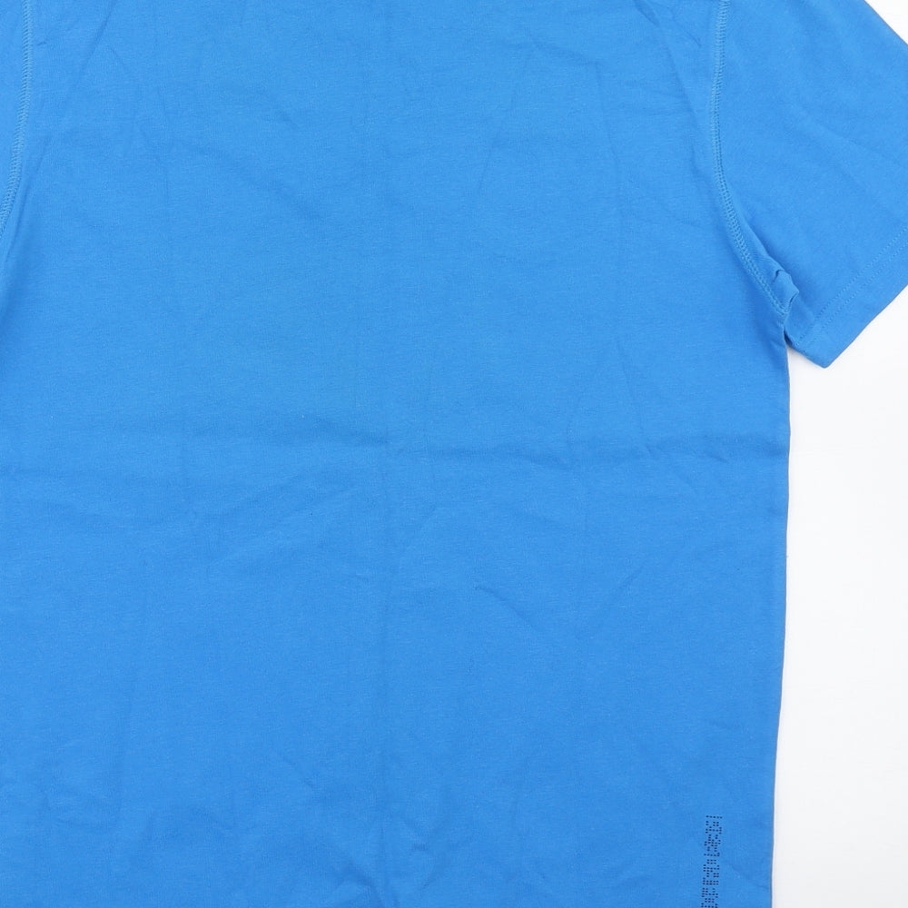 Duck and Cover Mens Blue  Cotton  T-Shirt Size M Round Neck