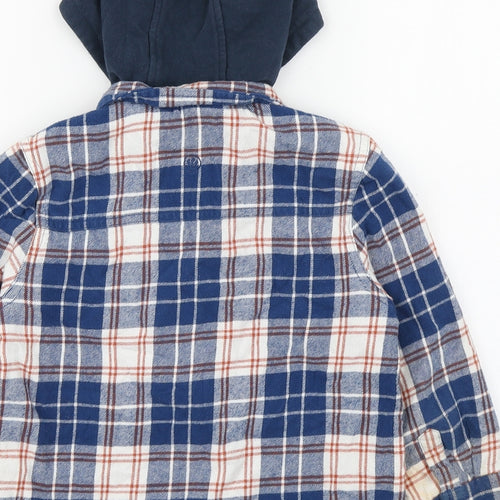 Fat Face Boys Blue Plaid  Jacket  Size 4-5 Years  Zip