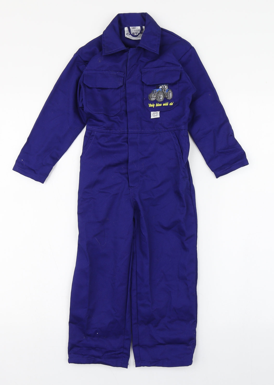 Blue Castle Baby Blue  Polyester Coverall Outfit/Set Size 3-6 Months  Hook & Loop