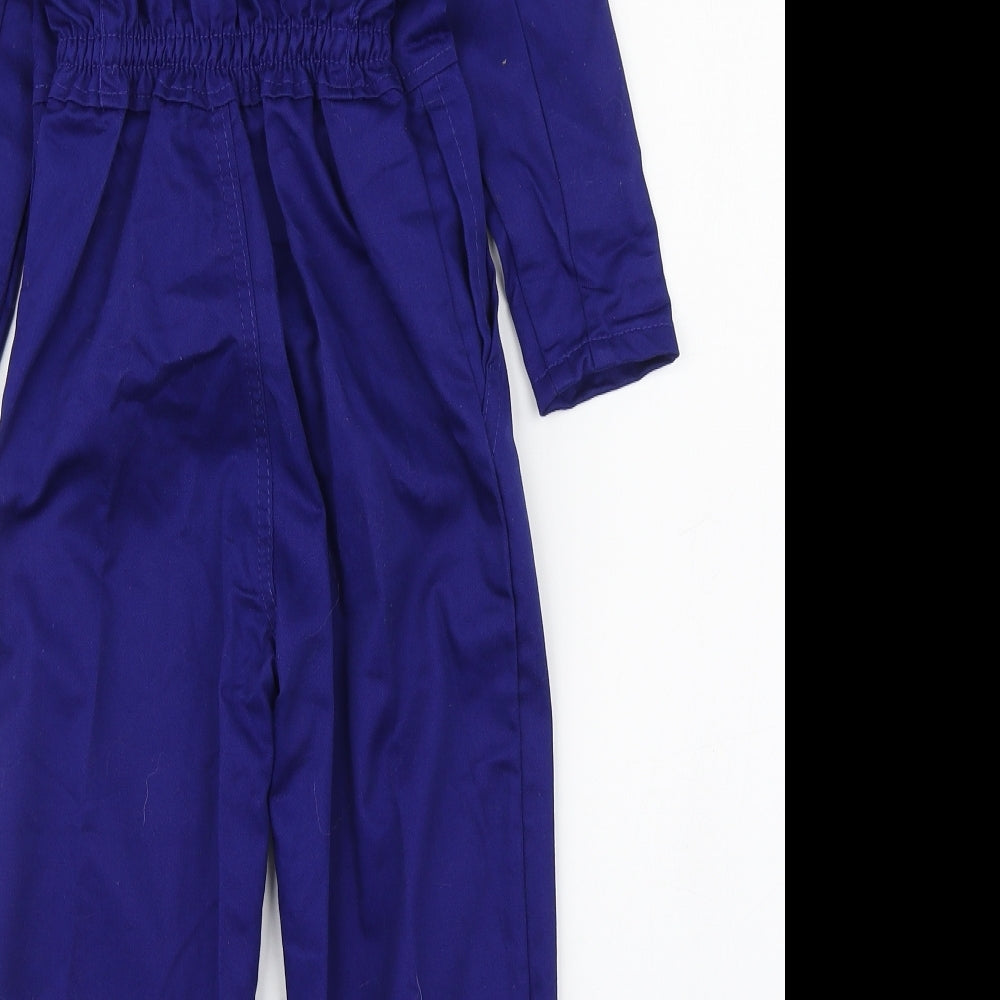 Blue Castle Baby Blue  Polyester Coverall Outfit/Set Size 3-6 Months  Hook & Loop