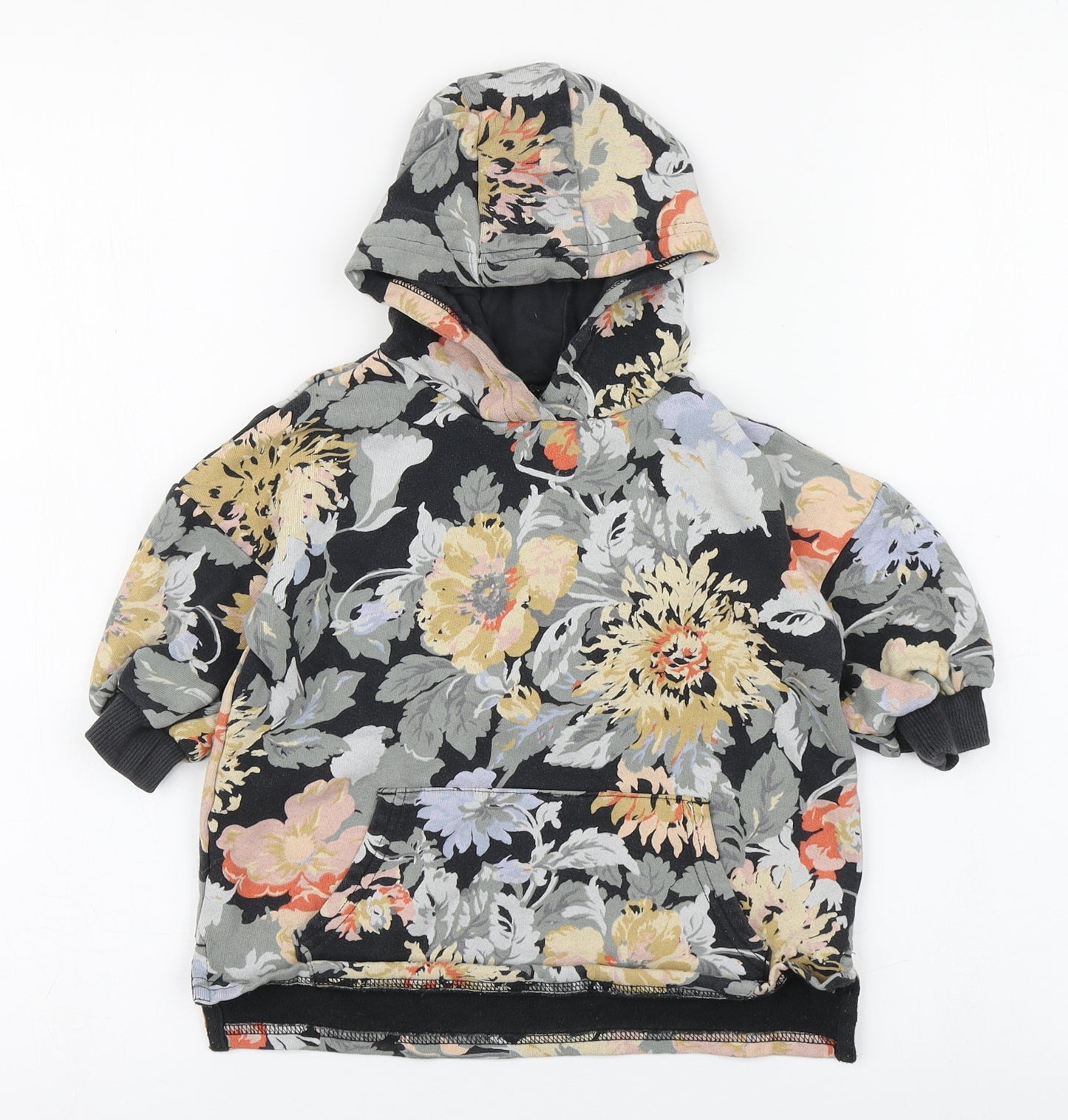 NEXT Girls Multicoloured Floral Cotton Pullover Jumper Size 12-18 Months  Pullover