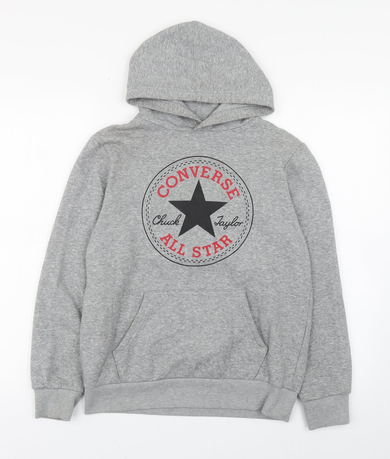 Converse Boys Grey  Cotton Pullover Hoodie Size 12-13 Years  Pullover