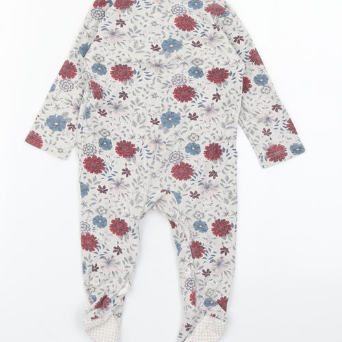 TU Baby Multicoloured Floral 100% Cotton Babygrow One-Piece Size 12-18 Months  Button