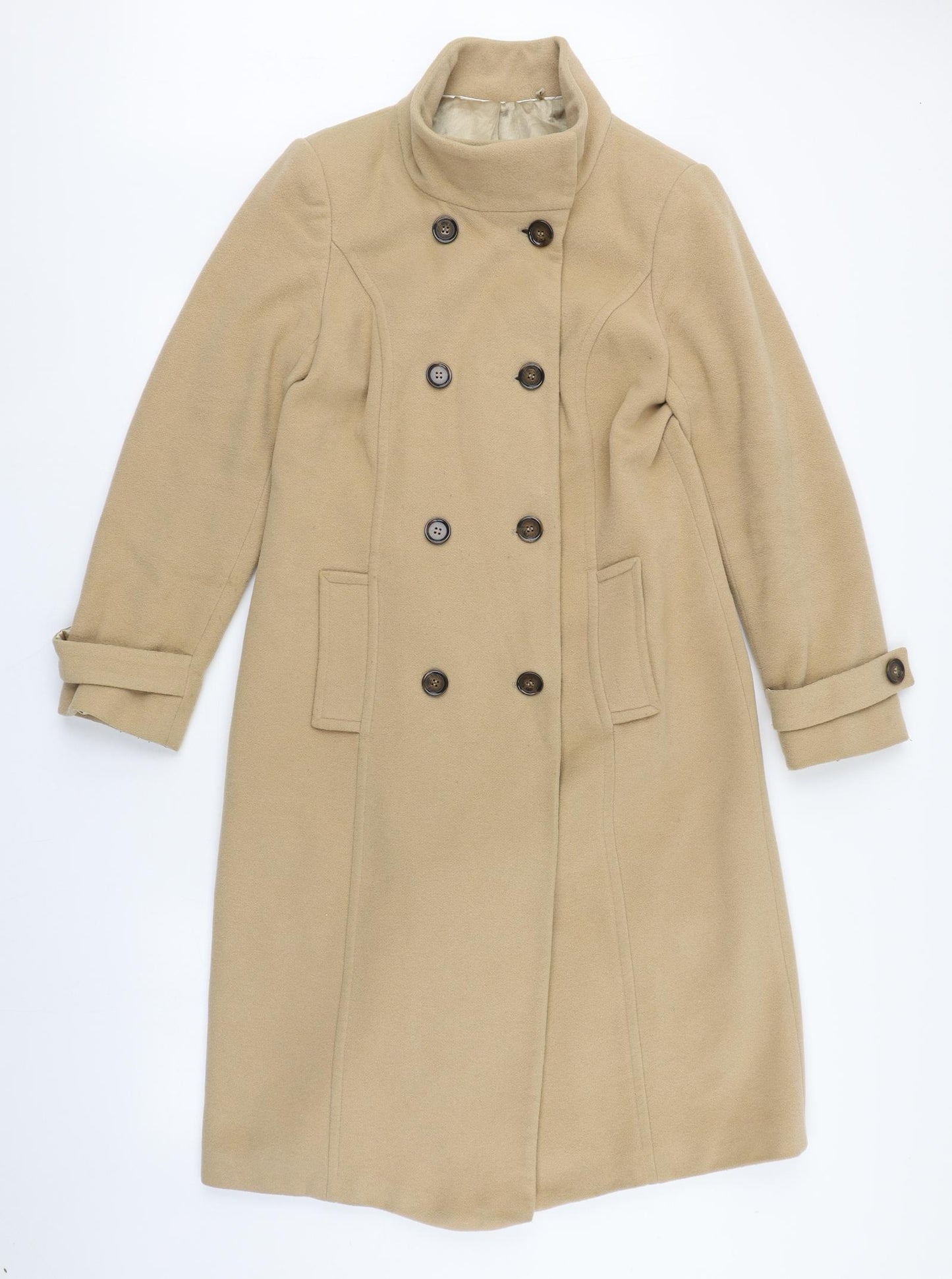 Austin Reed Womens Beige   Overcoat Coat Size 10  Button