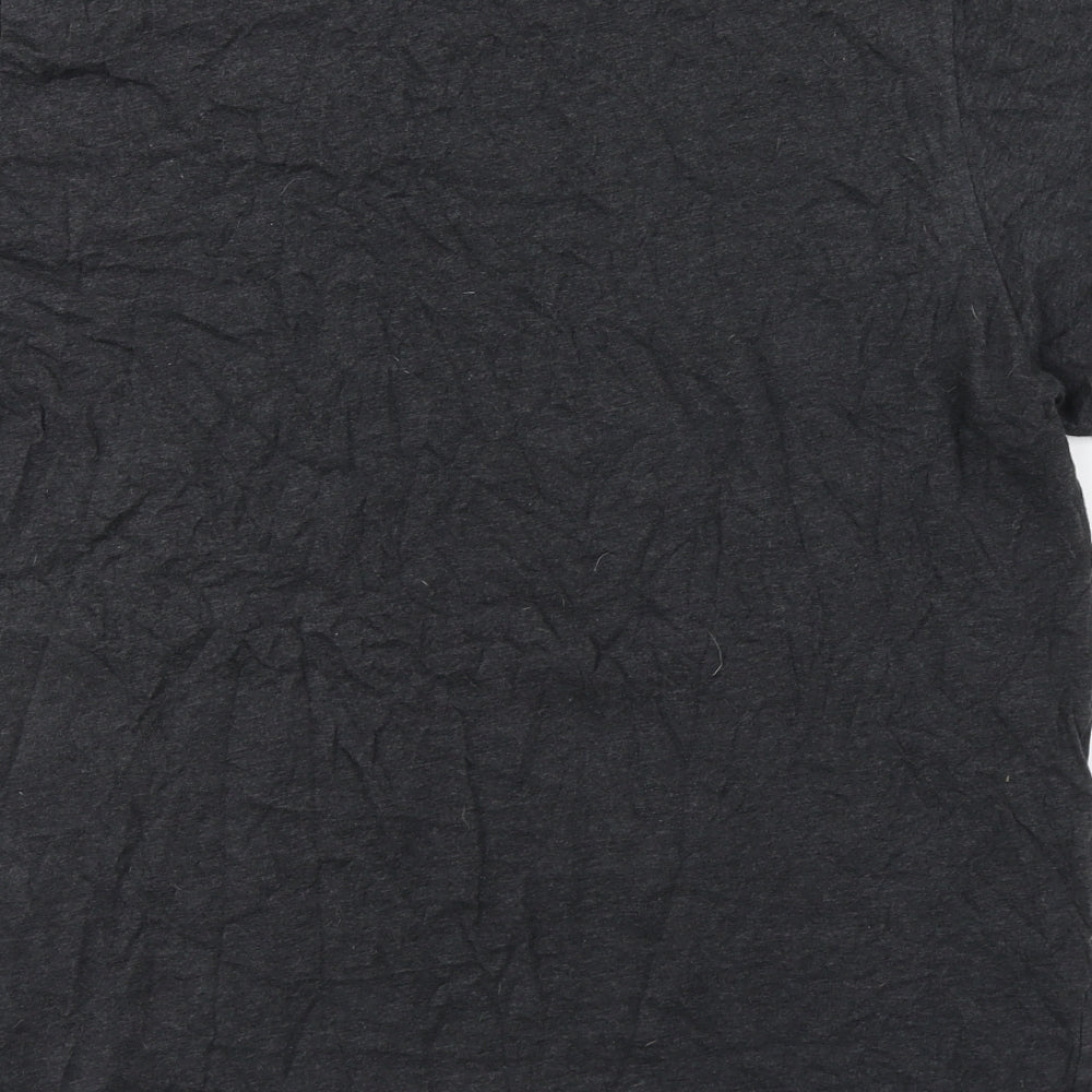 HUGO BOSS Mens Grey  Cotton  T-Shirt Size L Round Neck
