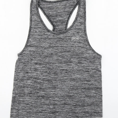 USA Pro Womens Grey  Nylon Basic Tank Size 10 Scoop Neck Pullover