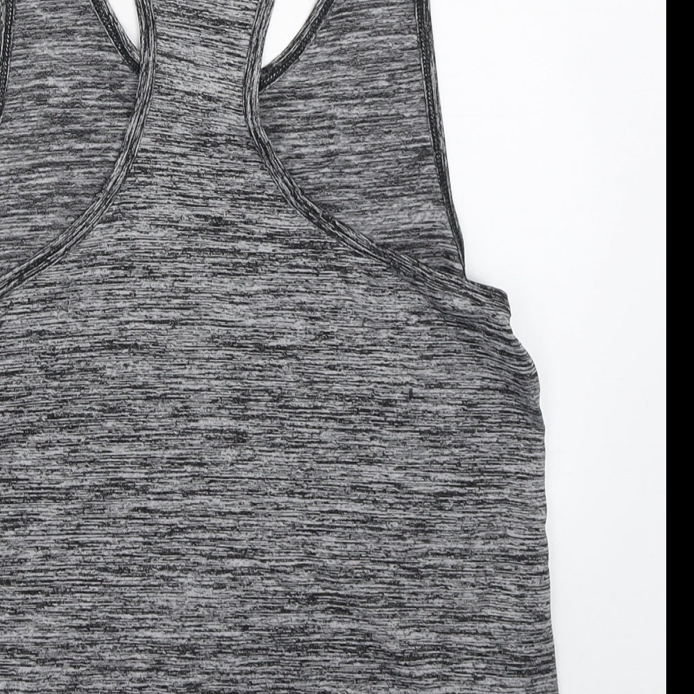 USA Pro Womens Grey  Nylon Basic Tank Size 10 Scoop Neck Pullover