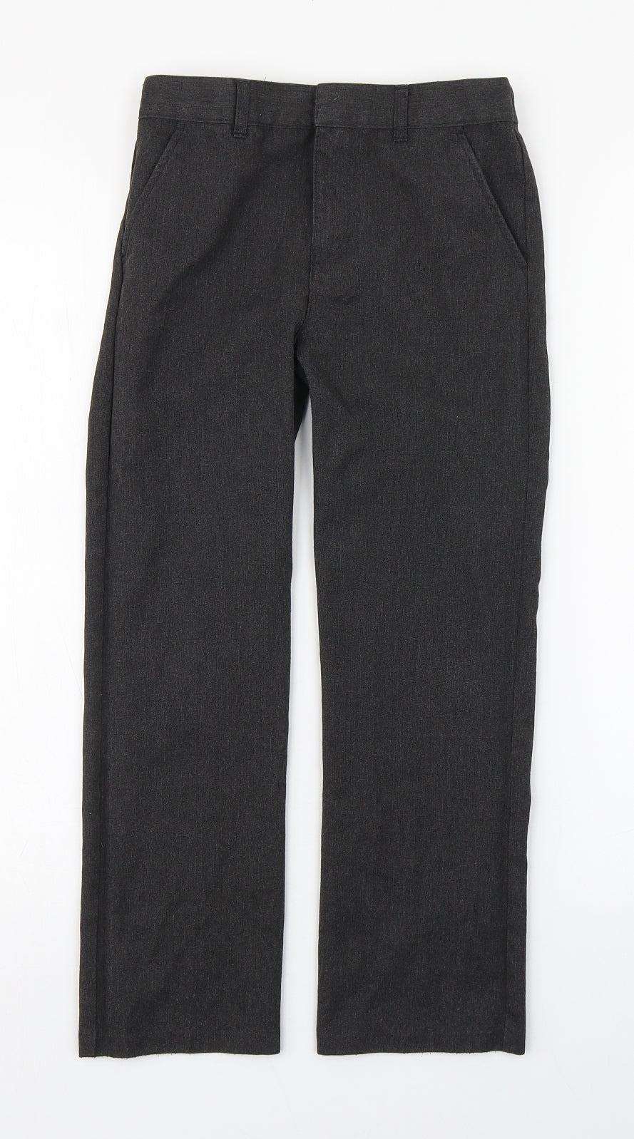 F&F Boys Grey  Polyester Chino Trousers Size 8-9 Years  Regular Zip