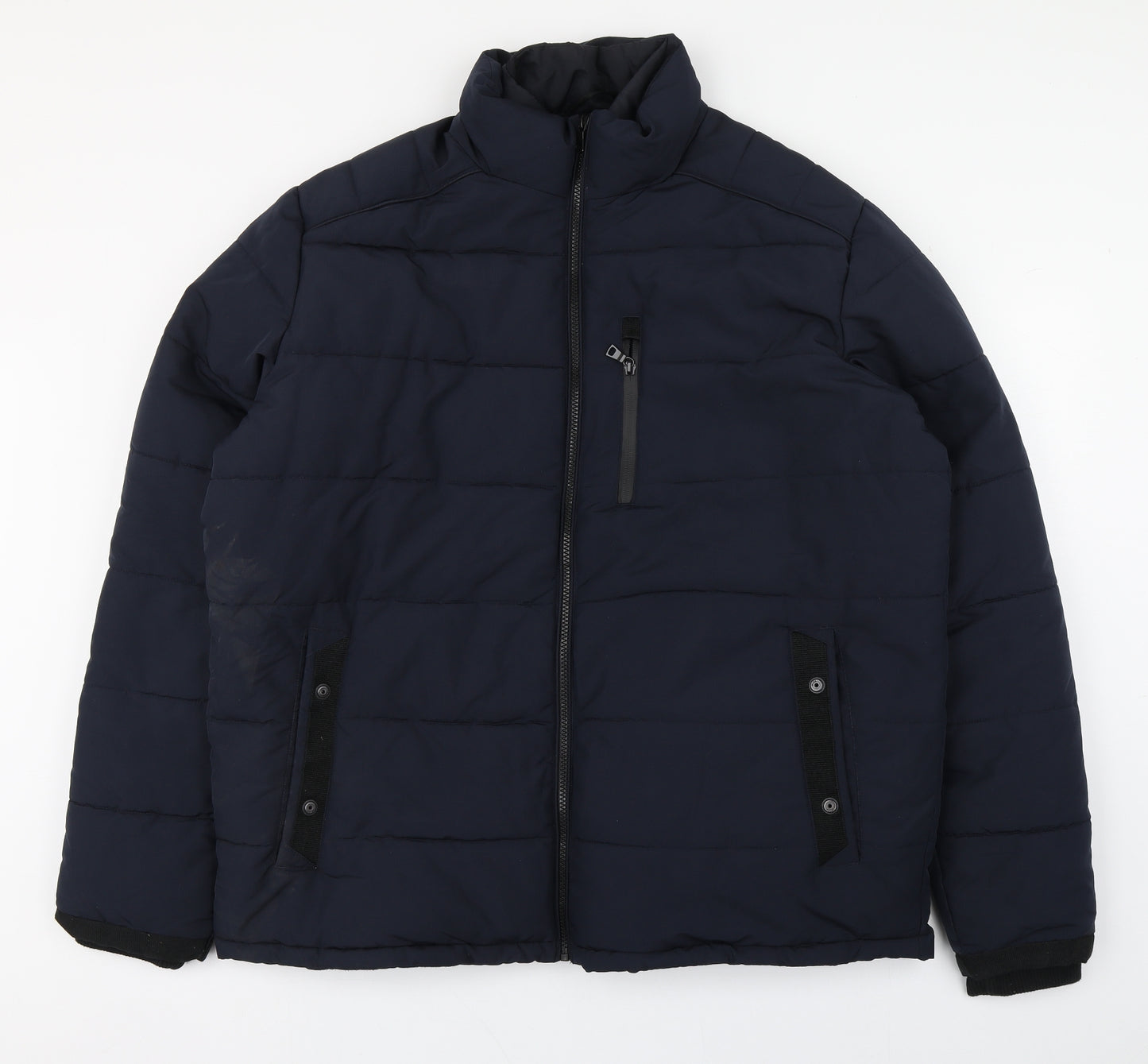 Marks and Spencer Mens Blue   Puffer Jacket Coat Size XL  Zip