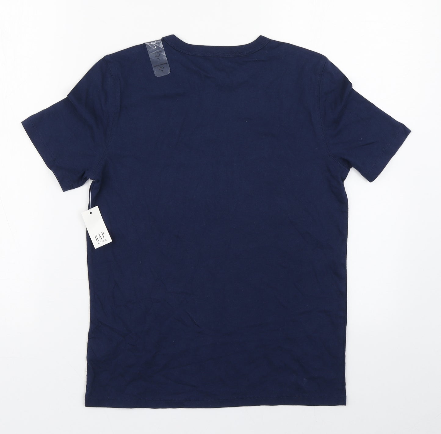 Gap Boys Blue  Cotton Basic T-Shirt Size 10-11 Years Round Neck Pullover - Star Wars
