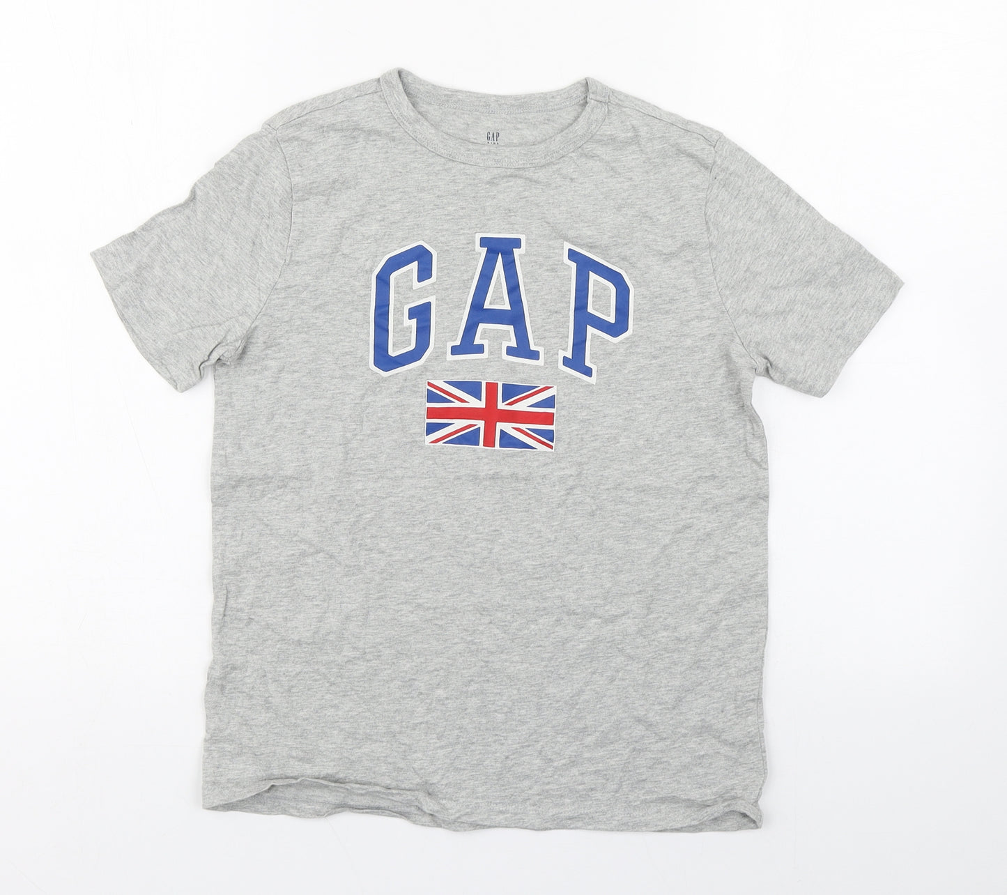 Gap Boys Grey  100% Cotton Basic T-Shirt Size 10-11 Years Round Neck Pullover