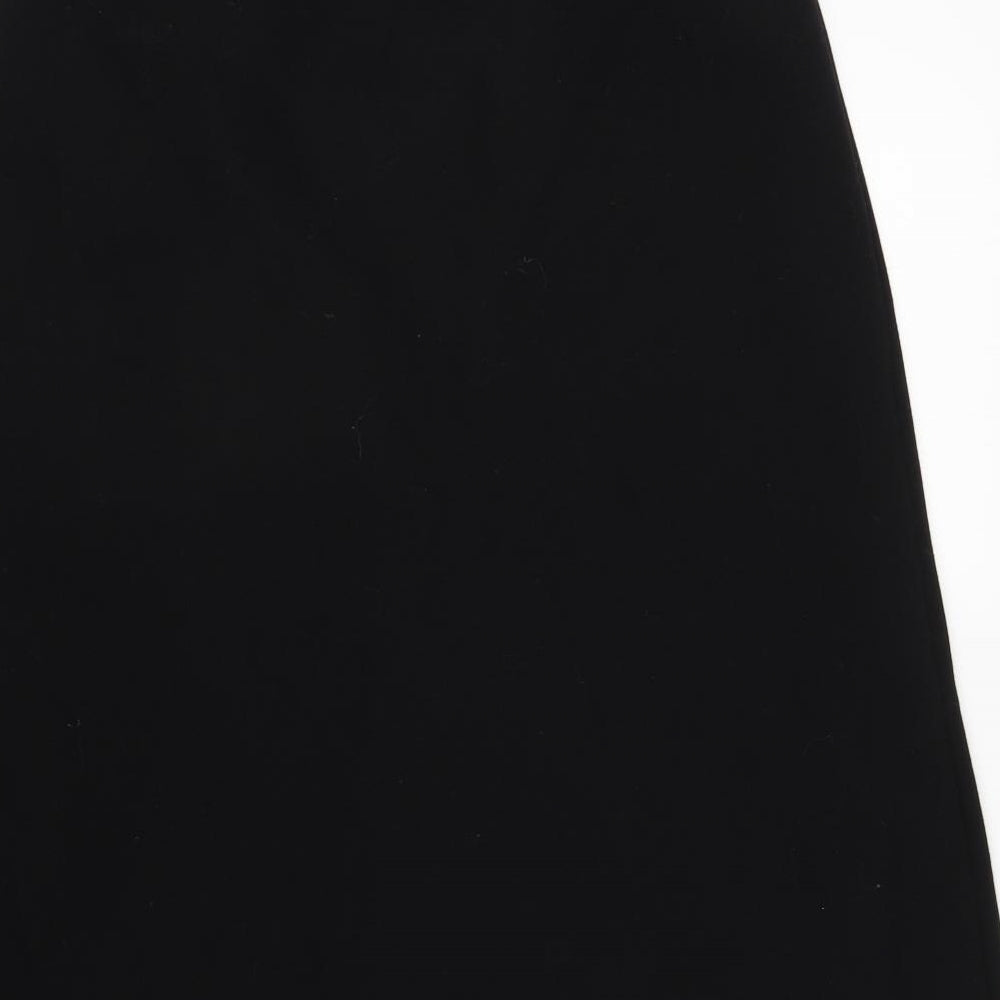 Marks and Spencer Womens Black  Polyester A-Line Skirt Size 16