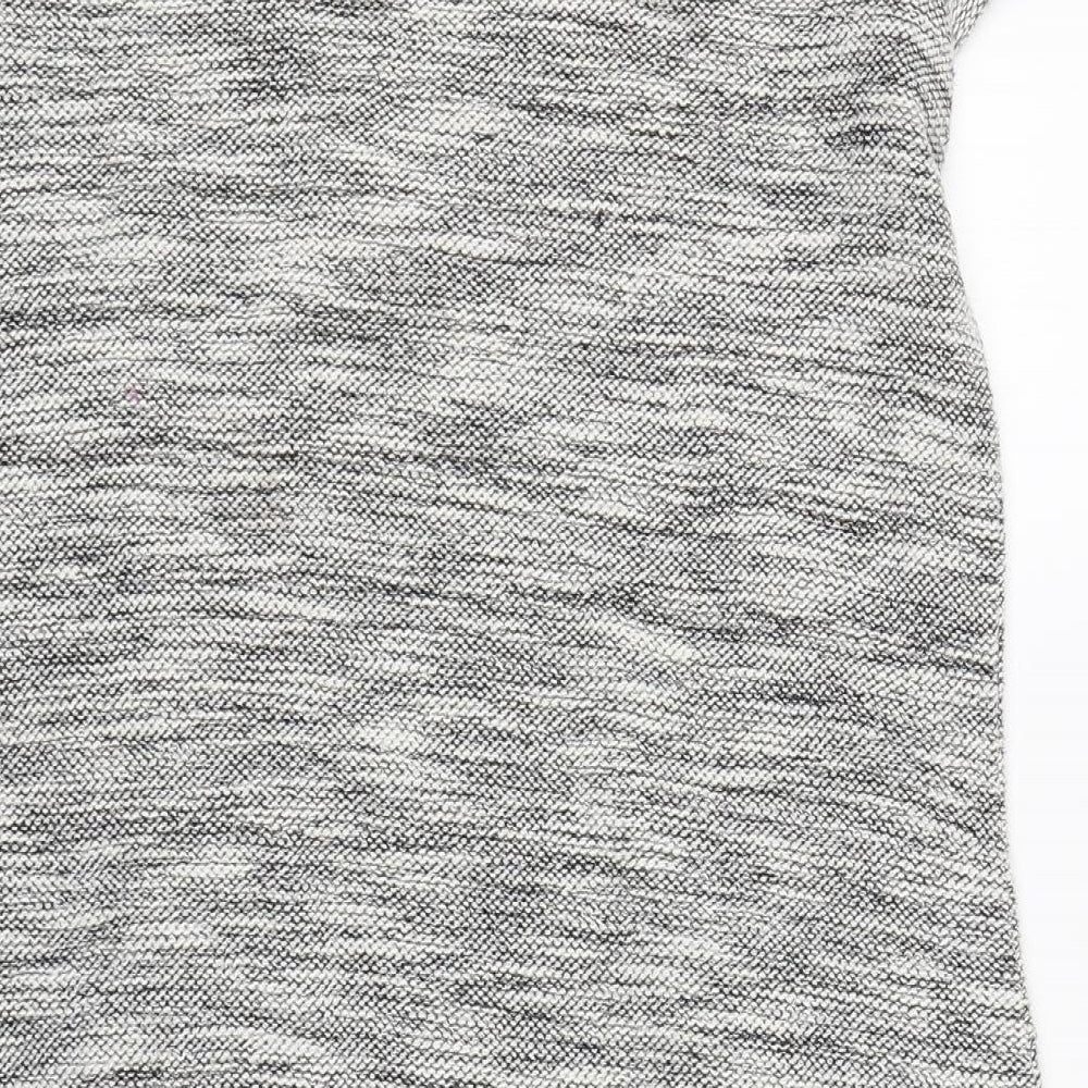 New Look Womens Grey  Polyester Pencil Dress  Size 10  Round Neck Pullover