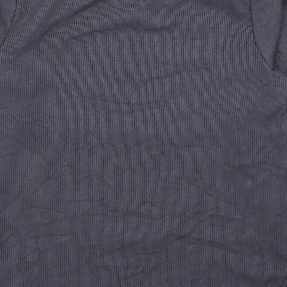 George Girls Grey  Polyester Basic T-Shirt Size 6-7 Years Round Neck Pullover - Minne Mouse