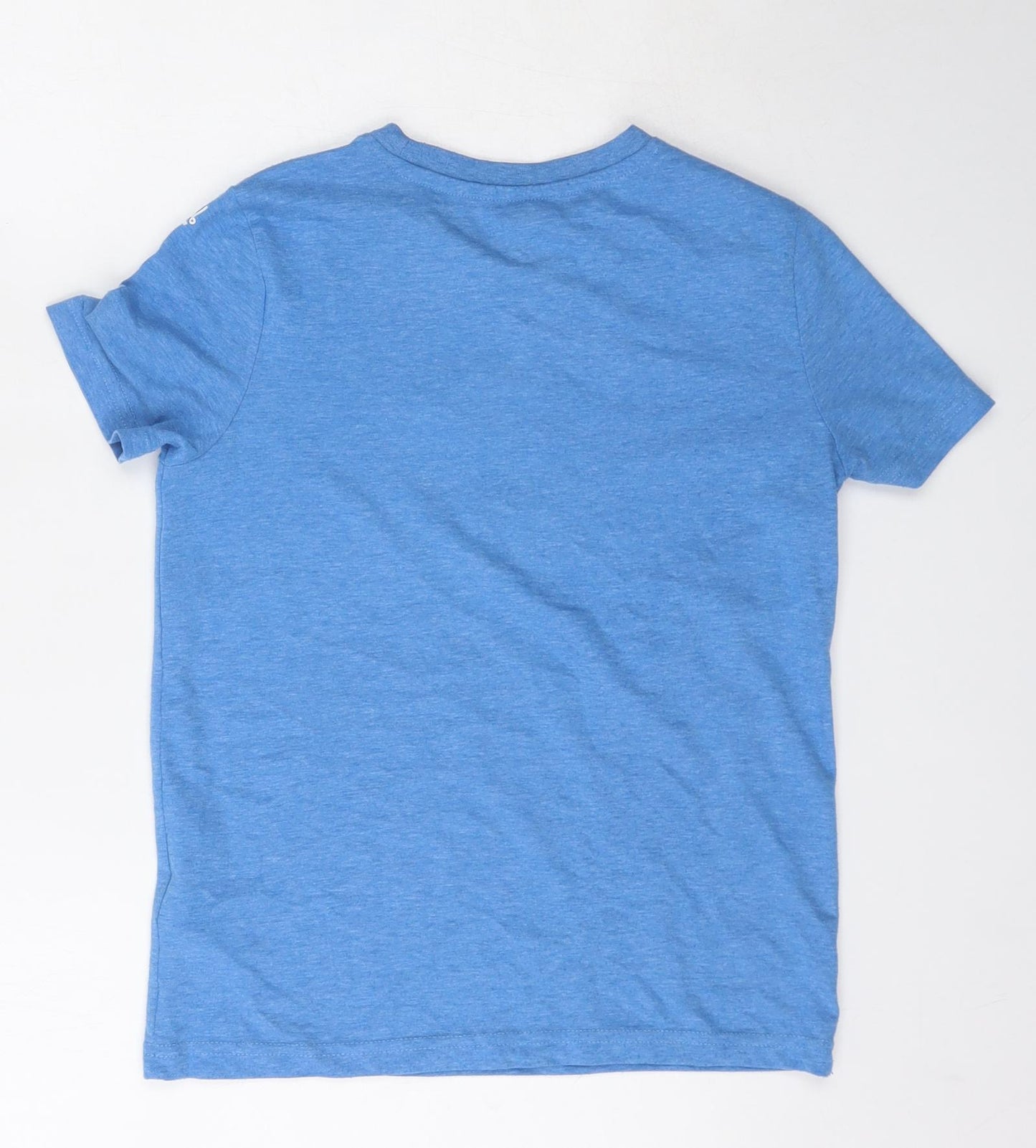 TU Boys Blue  Polyester Basic T-Shirt Size 7 Years Round Neck