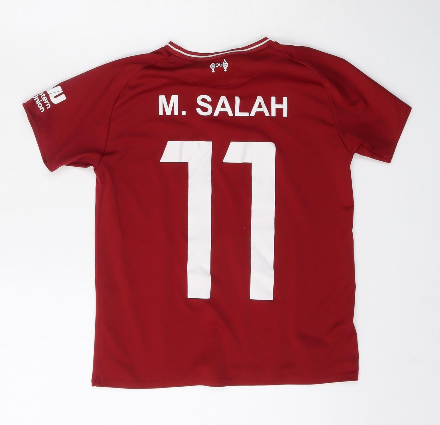 Liverpool FC Boys Red  Polyester Basic T-Shirt Size 6 Years Round Neck  - Salah 11
