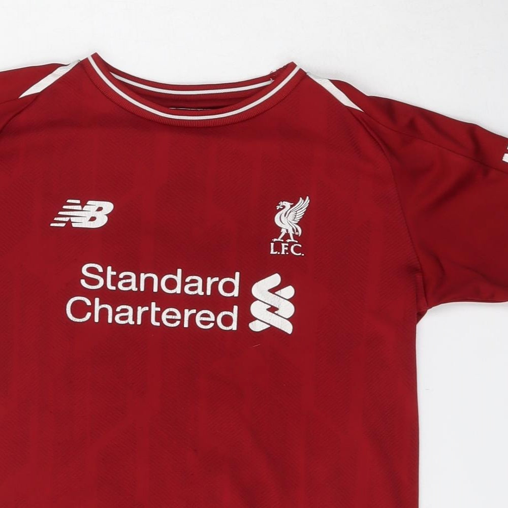 Liverpool FC Boys Red  Polyester Basic T-Shirt Size 6 Years Round Neck  - Salah 11