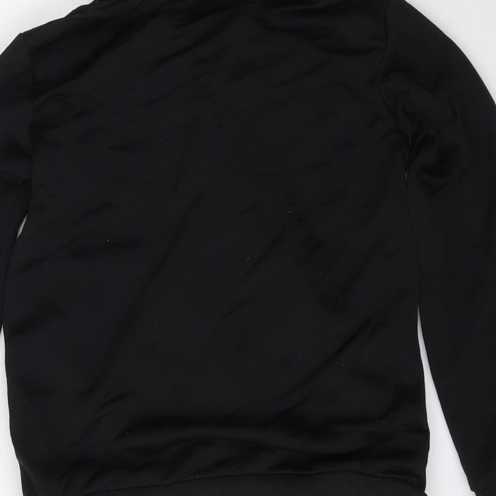 adidas Boys Black  Polyester Full Zip Sweatshirt Size 7-8 Years
