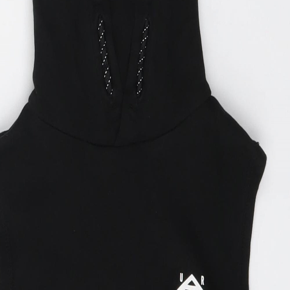 F&F Boys Black  Cotton Vest Hoodie Size 7-8 Years