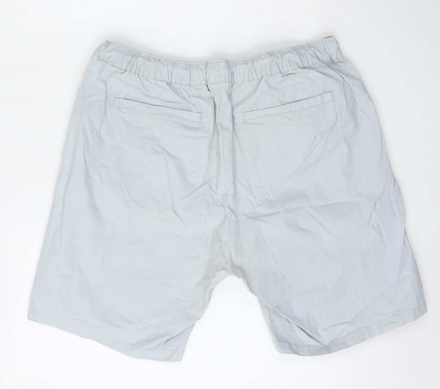 ASOS Mens Blue  Cotton Chino Shorts Size 2XL L9 in Regular Drawstring