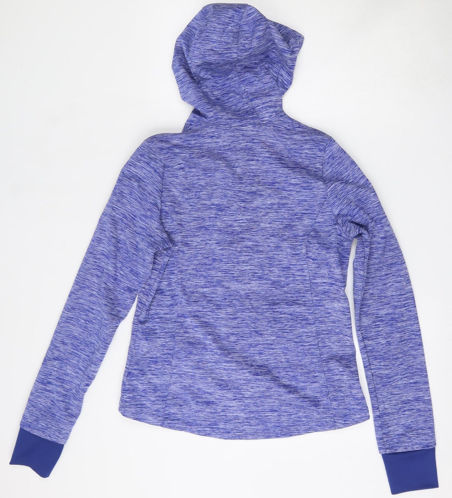 Crivit Womens Blue Striped Polyester Full Zip Hoodie Size S