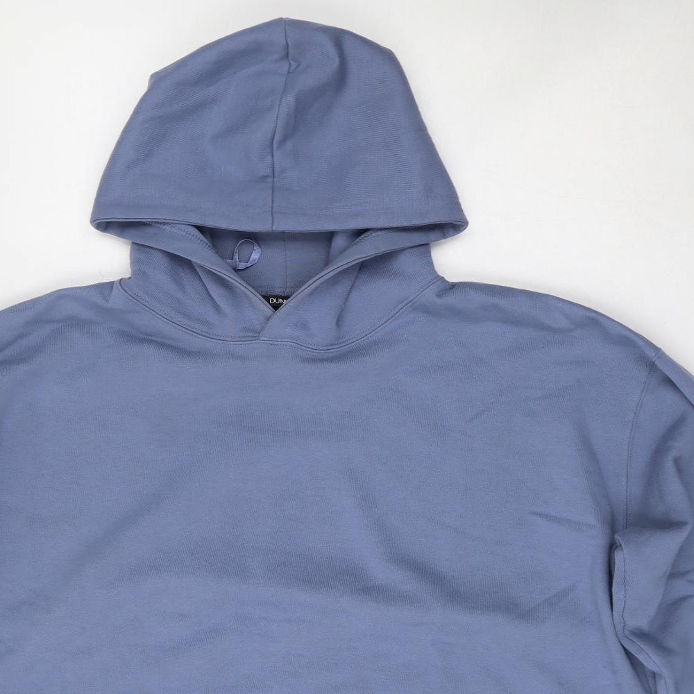 Dunnes Womens Blue  Cotton Pullover Hoodie Size XL