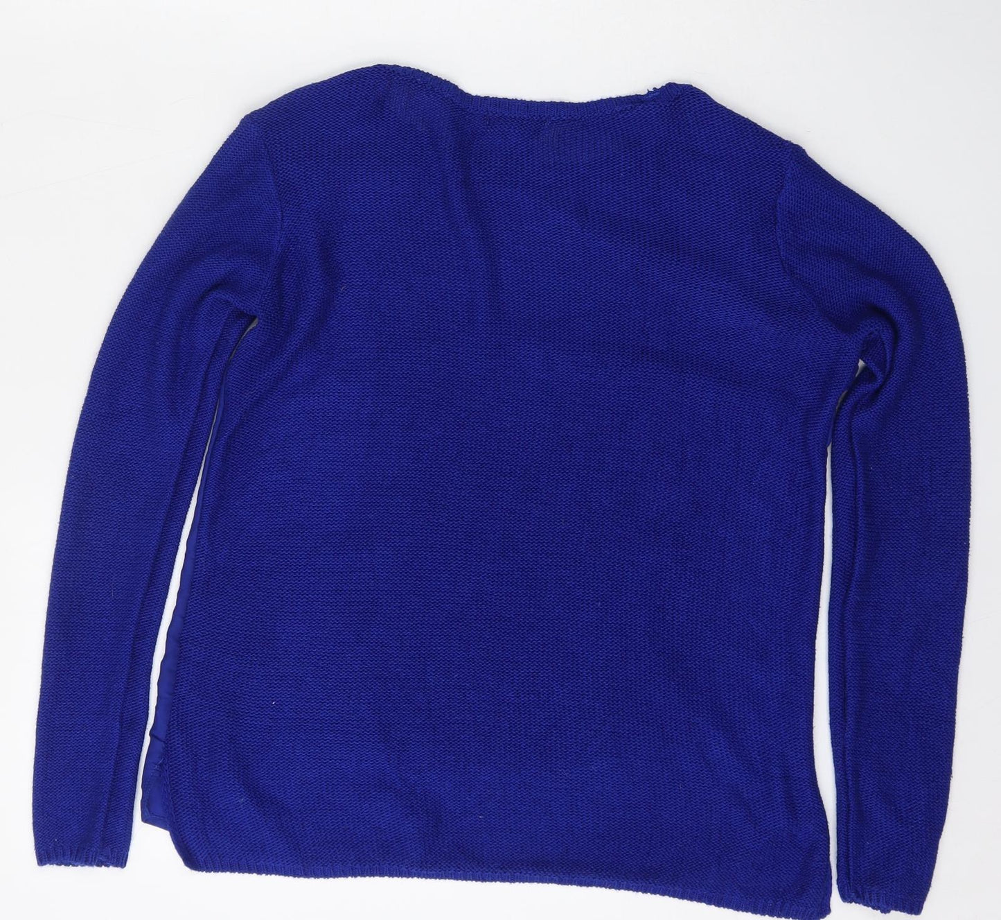 H*M Womens Blue Round Neck  Polyester Pullover Jumper Size S