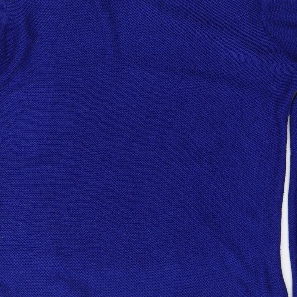 H*M Womens Blue Round Neck  Polyester Pullover Jumper Size S