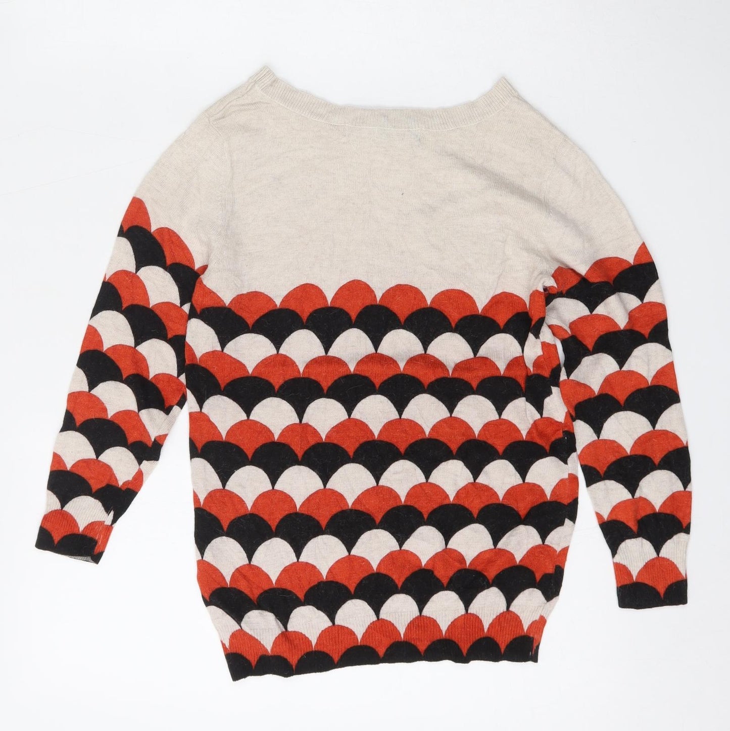 Debenhams Womens Multicoloured Round Neck  Viscose Pullover Jumper Size 10