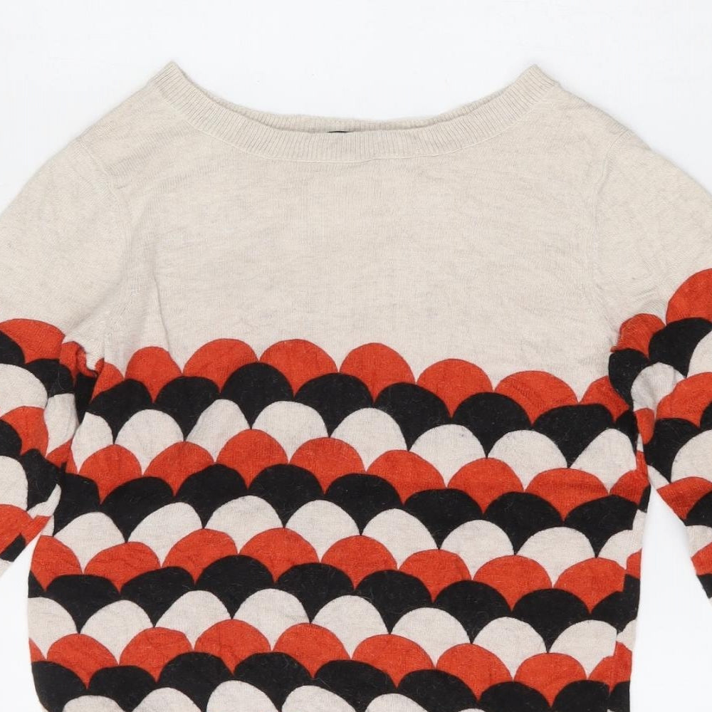 Debenhams Womens Multicoloured Round Neck  Viscose Pullover Jumper Size 10