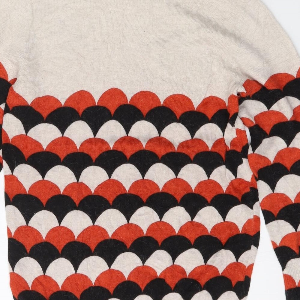 Debenhams Womens Multicoloured Round Neck  Viscose Pullover Jumper Size 10